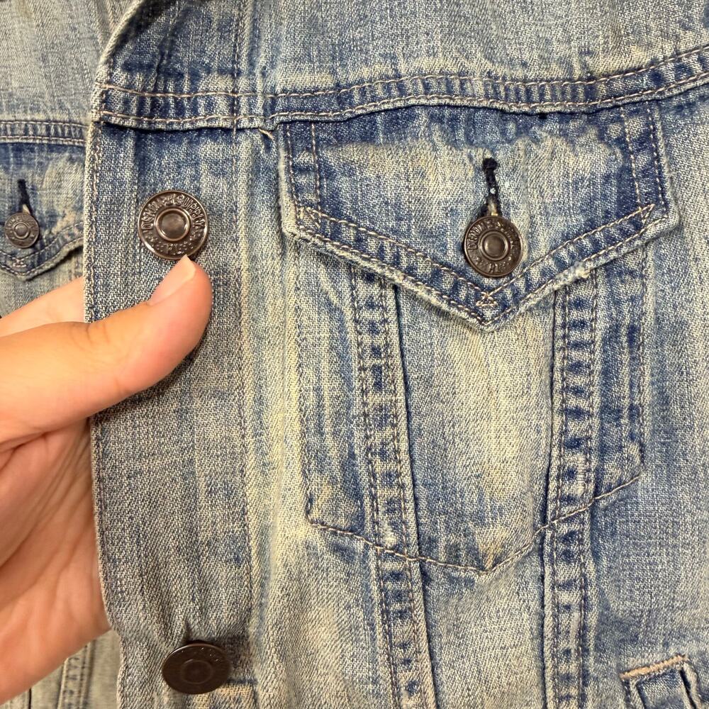 Ralph Lauren Denim & Supply Western Denim Jacket Bandana SZ SMALL Distressed EUC - Picture 6 of 10